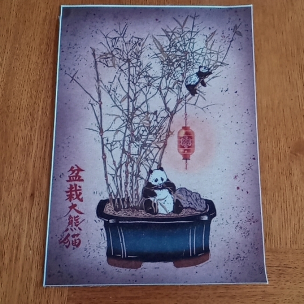 Pandas and Bamboo Canvas Wall Art New